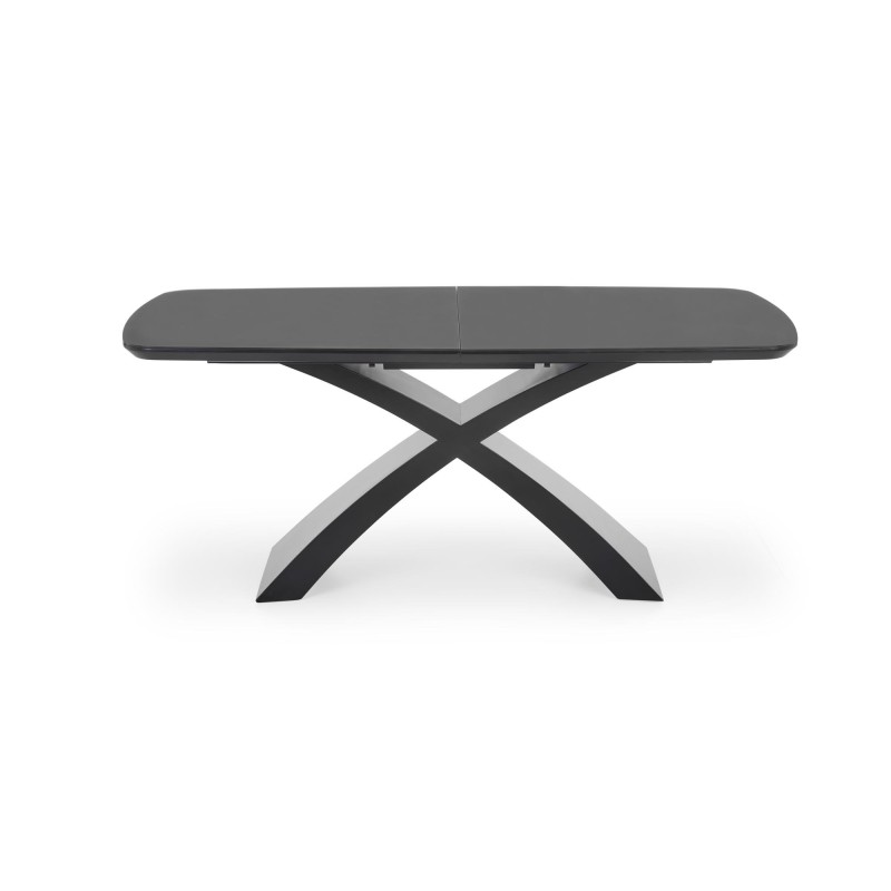 'SILVESTRO Extendable Table Top - Dark Ash, Leg - Black' 'SILVESTRO Extendable Table Top - Dark Ash, Leg - Black'