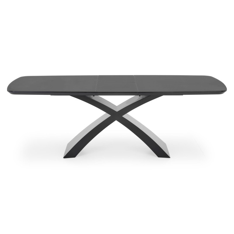 'SILVESTRO Extendable Table Top - Dark Ash, Leg - Black' 'SILVESTRO Extendable Table Top - Dark Ash, Leg - Black'