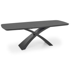 'SILVESTRO Extendable Table Top - Dark Ash, Leg - Black' 'SILVESTRO Extendable Table Top - Dark Ash, Leg - Black'