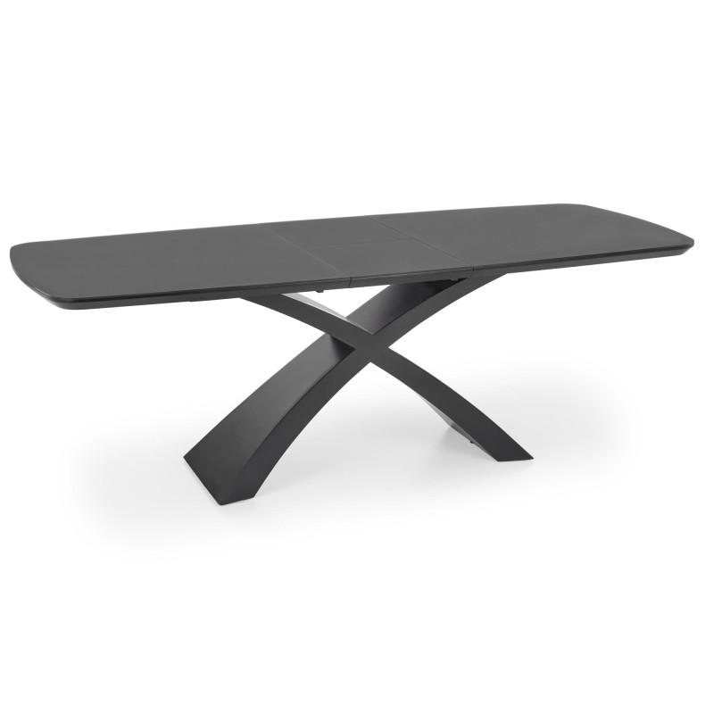 'SILVESTRO Extendable Table Top - Dark Ash, Leg - Black' 'SILVESTRO Extendable Table Top - Dark Ash, Leg - Black'