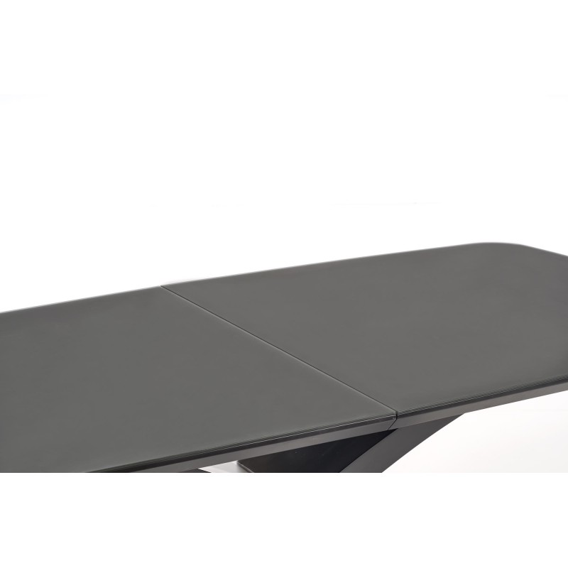'SILVESTRO Extendable Table Top - Dark Ash, Leg - Black' 'SILVESTRO Extendable Table Top - Dark Ash, Leg - Black'