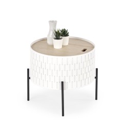 'SINTRA White / Black Bench with Storage'