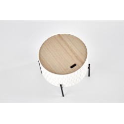 'SINTRA White / Black Bench with Storage' 'SINTRA White / Black Bench with Storage'