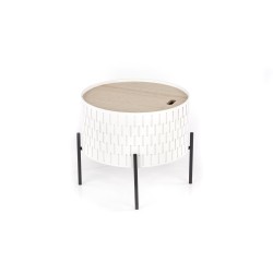 'SINTRA White / Black Bench with Storage' 'SINTRA White / Black Bench with Storage'