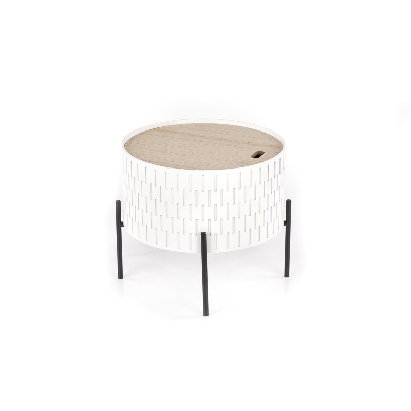 'SINTRA White / Black Bench with Storage' 'SINTRA White / Black Bench with Storage'