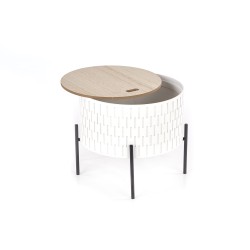 'SINTRA White / Black Bench with Storage' 'SINTRA White / Black Bench with Storage'