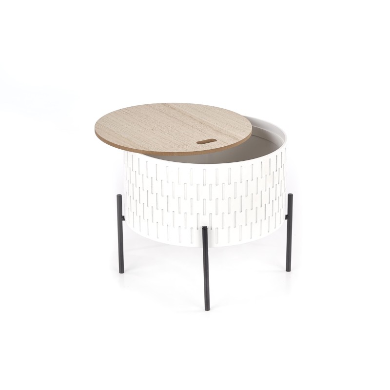 'SINTRA White / Black Bench with Storage' 'SINTRA White / Black Bench with Storage'