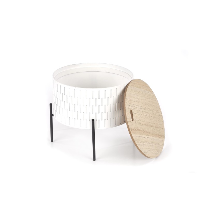 'SINTRA White / Black Bench with Storage' 'SINTRA White / Black Bench with Storage'