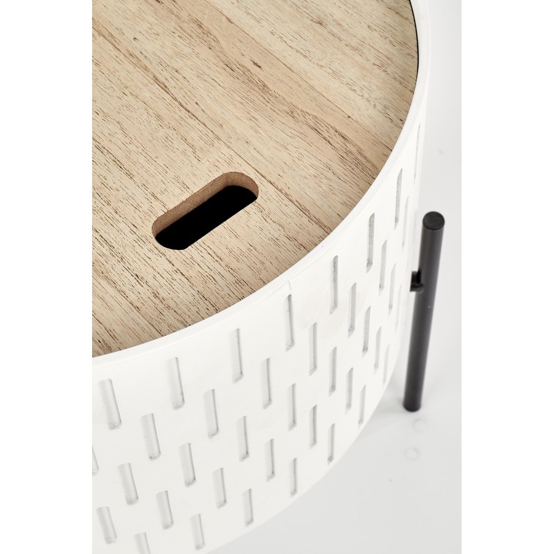 'SINTRA White / Black Bench with Storage' 'SINTRA White / Black Bench with Storage'