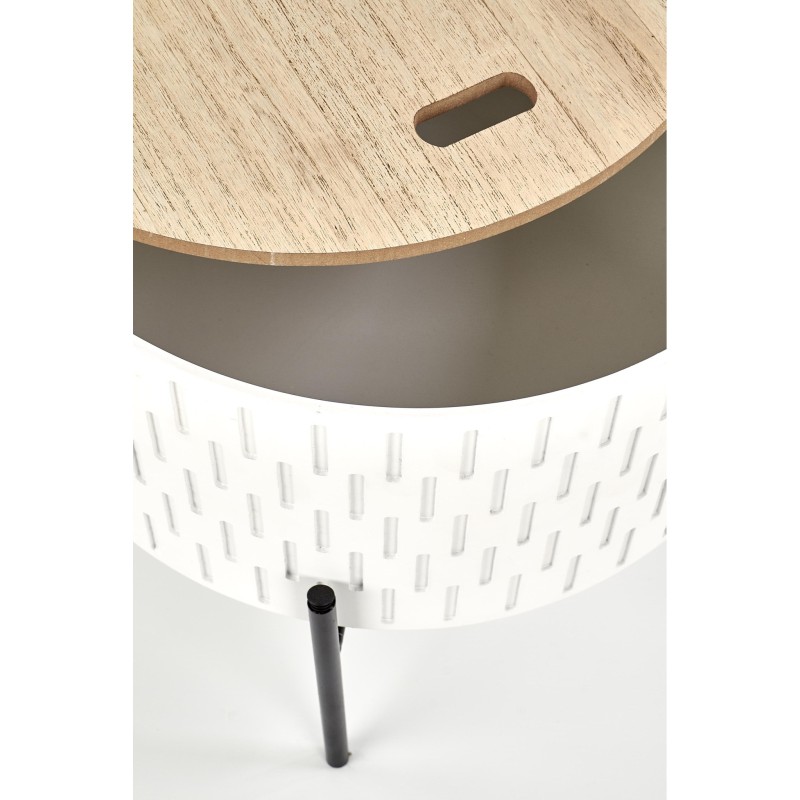 'SINTRA White / Black Bench with Storage' 'SINTRA White / Black Bench with Storage'