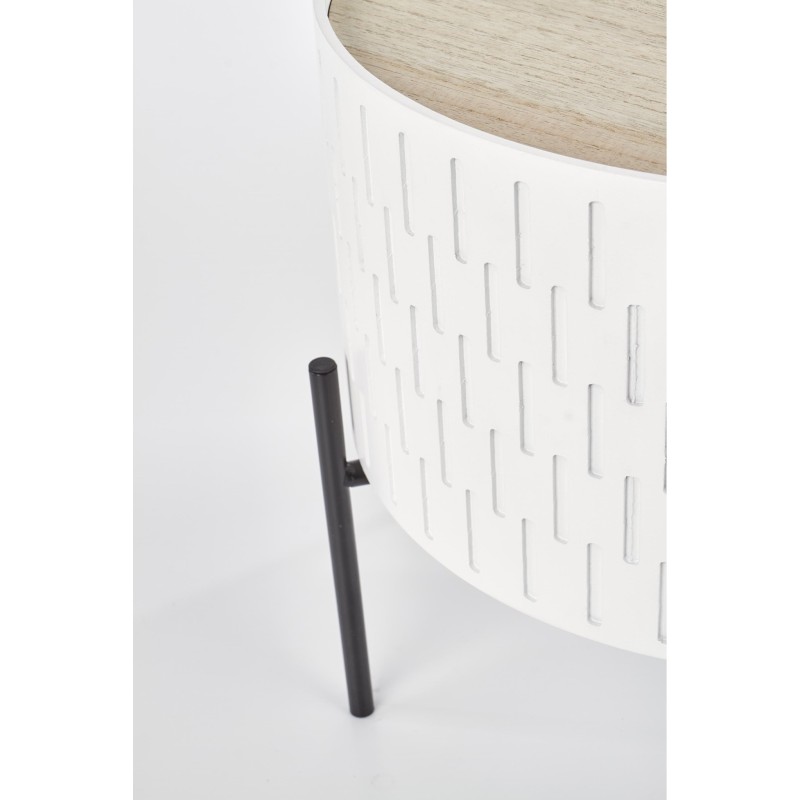 'SINTRA White / Black Bench with Storage' 'SINTRA White / Black Bench with Storage'
