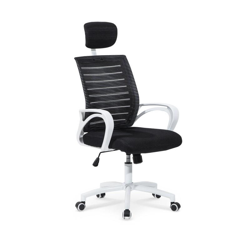 SOCKET fotel pracowniczy biało-czarny SOCKET fotel pracowniczy biało-czarny