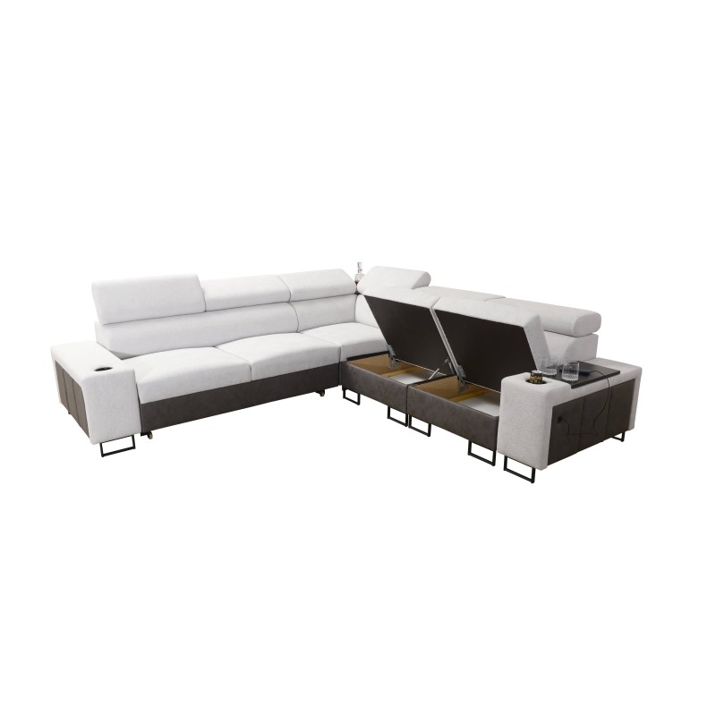 Esquina Prestige III con función de cama y puerto USB - Suave al tacto, Freya 210.02 + Tauro 8202. Esquina Prestige III con función de cama y puerto USB - Suave al tacto, Freya 210.02 + Tauro 8202.