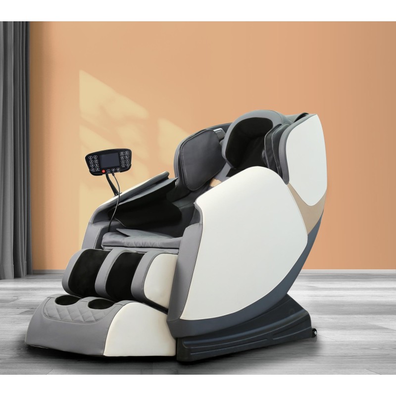 'SOLARIA Relaxation Armchair with Massage and Heating Function, Cream / Ash' 'SOLARIA Relaxation Armchair with Massage and Heating Function, Cream / Ash'