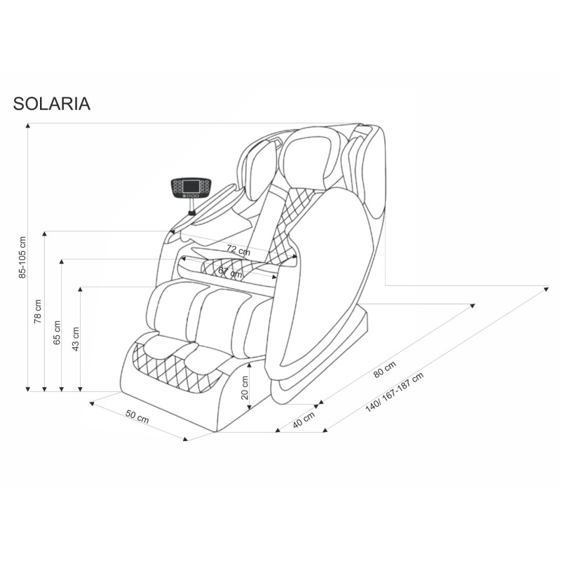 'SOLARIA Relaxation Armchair with Massage and Heating Function, Cream / Ash' 'SOLARIA Relaxation Armchair with Massage and Heating Function, Cream / Ash'