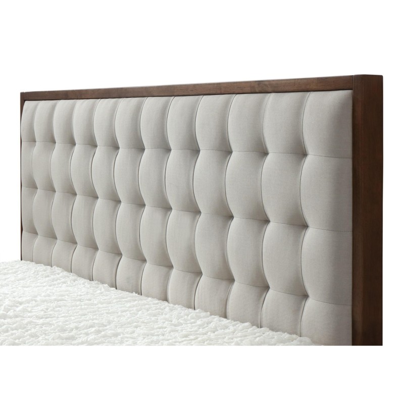 'SOLOMO Beige Bed / Walnut' 'SOLOMO Beige Bed / Walnut'