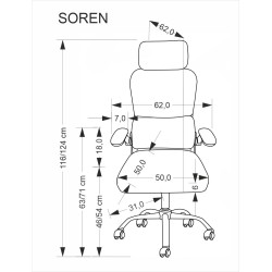 SOREN fotel gabinetowy czarny (1p 1szt) SOREN fotel gabinetowy czarny (1p 1szt)