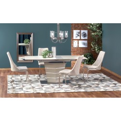 'SORENTO Extendable Beige Matte Table' 'SORENTO Extendable Beige Matte Table'