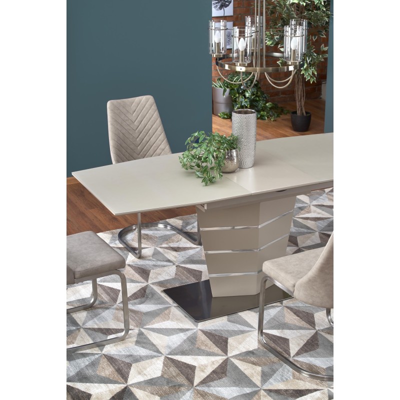 'SORENTO Extendable Beige Matte Table' 'SORENTO Extendable Beige Matte Table'