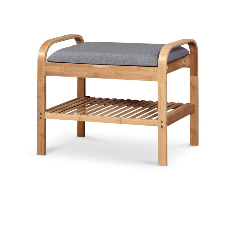 'ST12 Bamboo Bench / Shoe Rack - Ash Grey' 'ST12 Bamboo Bench / Shoe Rack - Ash Grey'