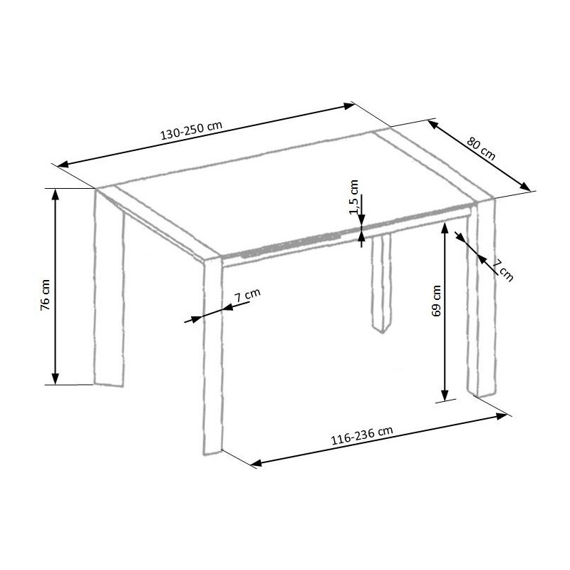 'STANFORD XL Extendable Table White' 'STANFORD XL Extendable Table White'