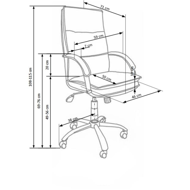 STANLEY fotel gabinetowy czarny STANLEY fotel gabinetowy czarny