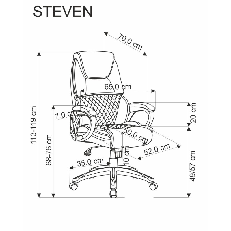 STEVEN fotel gabinetowy czarny / popielaty (1p 1szt) STEVEN fotel gabinetowy czarny / popielaty (1p 1szt)