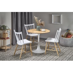 'STING Table Top - Natural, Leg - White'