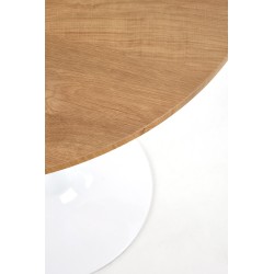 'STING Table Top - Natural, Leg - White' 'STING Table Top - Natural, Leg - White'