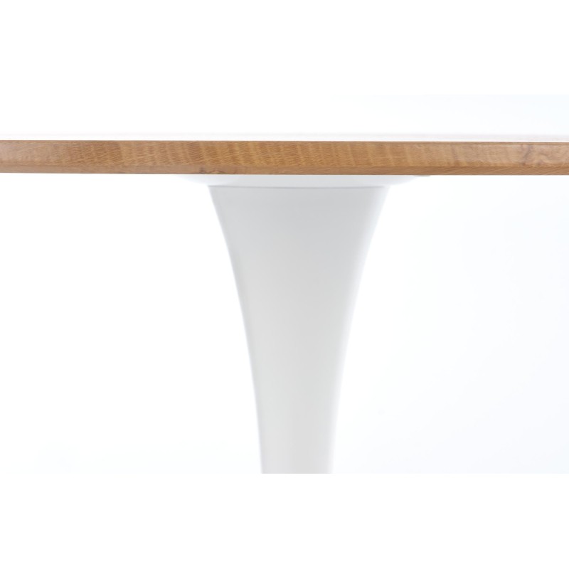 'STING Table Top - Natural, Leg - White' 'STING Table Top - Natural, Leg - White'