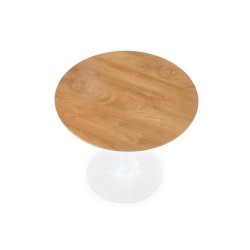 'STING Table Top - Natural, Leg - White' 'STING Table Top - Natural, Leg - White'