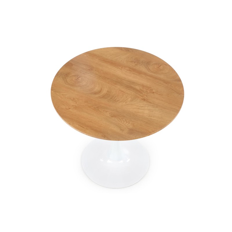 'STING Table Top - Natural, Leg - White' 'STING Table Top - Natural, Leg - White'