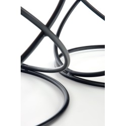 'SUSANNA Set of 2 Benches, White Marble/Black' 'SUSANNA Set of 2 Benches, White Marble/Black'