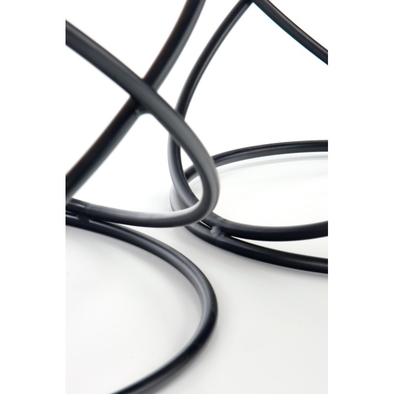 'SUSANNA Set of 2 Benches, White Marble/Black' 'SUSANNA Set of 2 Benches, White Marble/Black'