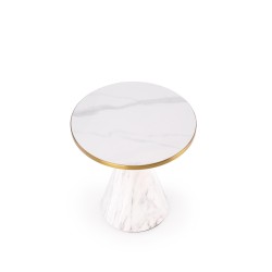 'TALBI White Marble Coffee Table / White / Gold' 'TALBI White Marble Coffee Table / White / Gold'