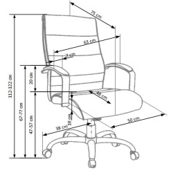'TEXAS Black Office Chair - Leather' 'TEXAS Black Office Chair - Leather'