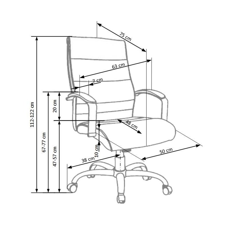 'TEXAS Black Office Chair - Leather' 'TEXAS Black Office Chair - Leather'