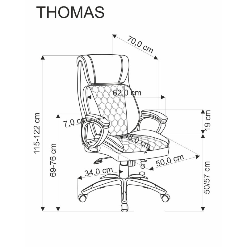 THOMAS fotel gabinetowy czarny (1p 1szt) THOMAS fotel gabinetowy czarny (1p 1szt)