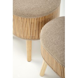 'TICO Set of 2 Poufs with Storage Function, Beige' 'TICO Set of 2 Poufs with Storage Function, Beige'
