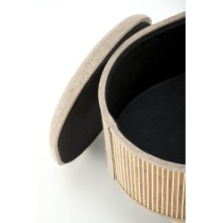 'TICO Set of 2 Poufs with Storage Function, Beige' 'TICO Set of 2 Poufs with Storage Function, Beige'