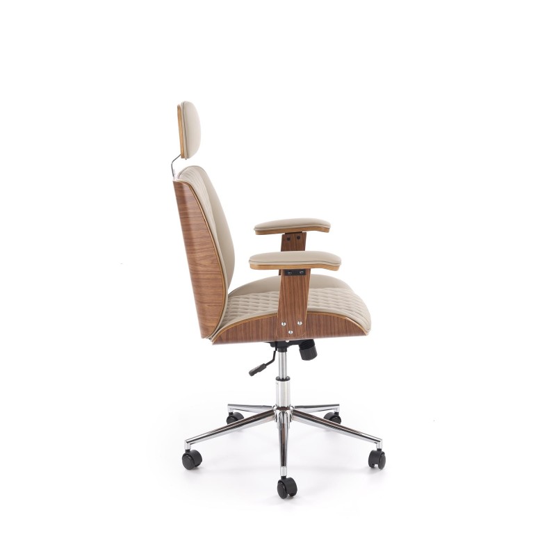 'TIMBER Walnut/Beige Office Armchair' 'TIMBER Walnut/Beige Office Armchair'