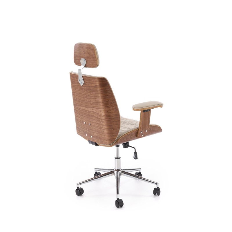 'TIMBER Walnut/Beige Office Armchair' 'TIMBER Walnut/Beige Office Armchair'