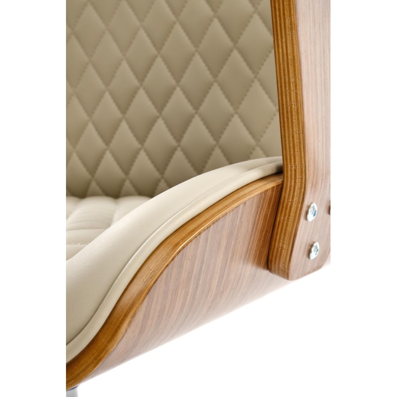TIMBER fotel gabinetowy orzechowy/beżowy TIMBER fotel gabinetowy orzechowy/beżowy