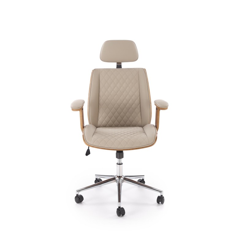 'TIMBER Walnut/Beige Office Armchair' 'TIMBER Walnut/Beige Office Armchair'