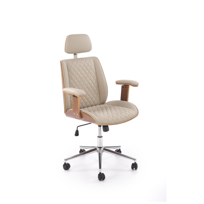 'TIMBER Walnut/Beige Office Armchair' 'TIMBER Walnut/Beige Office Armchair'