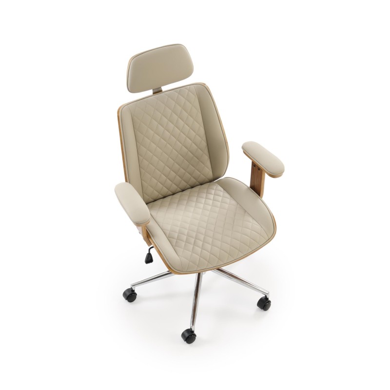 'TIMBER Walnut/Beige Office Armchair' 'TIMBER Walnut/Beige Office Armchair'