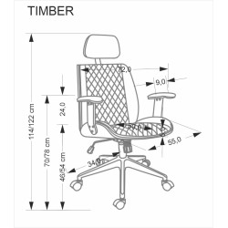 'TIMBER Walnut/Black Office Chair' 'TIMBER Walnut/Black Office Chair'