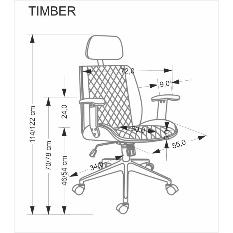 'TIMBER Walnut/Black Office Chair' 'TIMBER Walnut/Black Office Chair'
