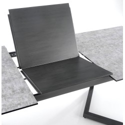 'TIZIANO Extendable Table, Top - Light Ash / Dark Ash, Legs - Dark Ash' 'TIZIANO Extendable Table, Top - Light Ash / Dark Ash, Legs - Dark Ash'