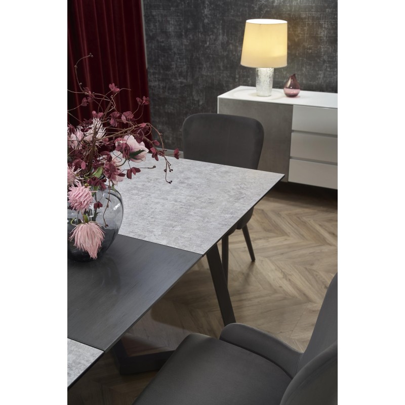 'TIZIANO Extendable Table, Top - Light Ash / Dark Ash, Legs - Dark Ash' 'TIZIANO Extendable Table, Top - Light Ash / Dark Ash, Legs - Dark Ash'